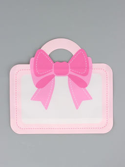 Цена за 50 шт. Пакет подарочный, "Сумка с бантом", с zip-lock застежкой, 24х28см