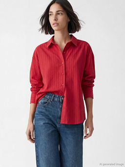 ?izgili Oversize Kad?n G?mlek