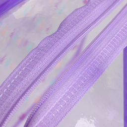 Косметичка-сумка на молнии для бассейна, с ручками, с принтом Сердечки, сиреневая - Simaland фото 3