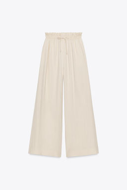 ZW COLLECTION FLOWING PYJAMA TROUSERS - Zara фото 6