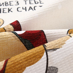 Полотенце Доляна Комочек счастья 2846 см, 100% хл, вафля 160 г/м  фото 2