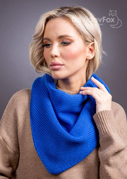 Косынка трикотаж индиго