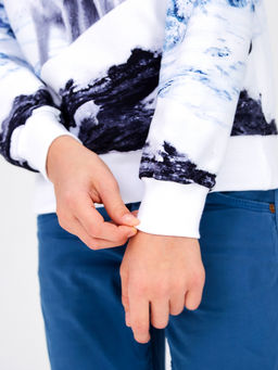 Свитшот "Сибирские Волки",белый