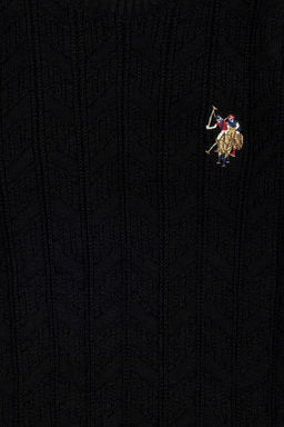 U. S. Polo Assn / Черный базовый свитер с круглым вырезом для мальчика - U.s. polo assn фото 9