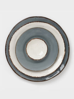 Тарелка глубокая Magistro Alpine Frost, 350 мл, d=23 см, фарфор, голубовато-серый  фото 6