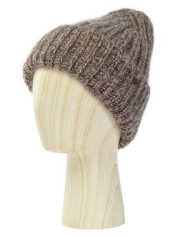 Шапка жен. мох+шерсть+виск+люр LB-BR55034 d.brown/gold