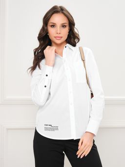 Блуза с текстовым принтом - Stilla фото 2