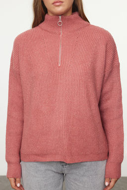 Antrasit Couple Yumusak Dokulu Fermuarl? Triko Kazak TWOAW20XS0009 - Trendyolmilla фото 12