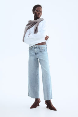 Wide High Waist Ankle Jeans - H&m фото 7