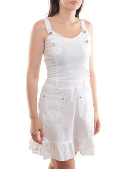 XA-68028 WHITE Сарафан женский (97% хлопок, 3% эластан)
