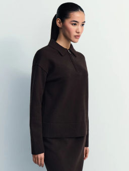 Джемпер поло с молнией / Zarina