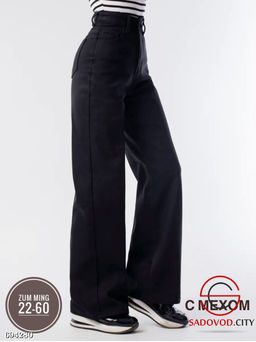 Джинсы трубы женские с мехом - Bruno фото 2