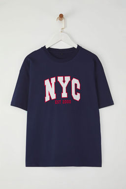 TRENDYOLMILLA Bordo %100 Pamuk Oversize/Genis Pach Nak?sl? Orme T-Shirt TWOSS25TS00069 фото 8