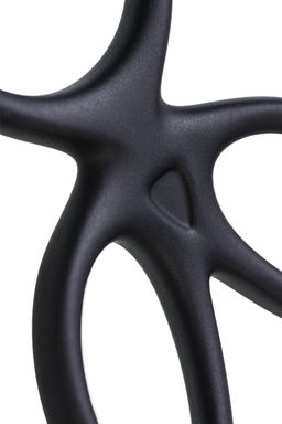 Тройное кольцо на пенис A-TOYS KRAKEN, силикон, черный, 10 см - Toyfa фото 8