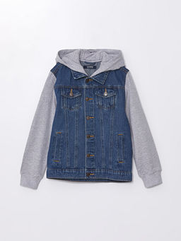 Kap??onlu Erkek ?ocuk Jean Ceket
