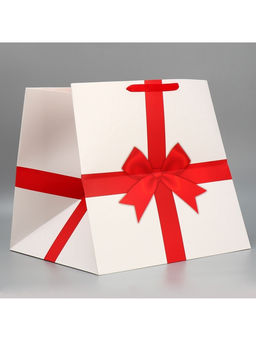 Пакет квадратный Red, 40 40 40 см - Дарите счастье фото 3