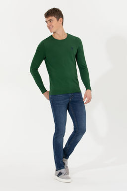 Мужской зеленый трикотажный свитер Basic - U.s. polo assn фото 16