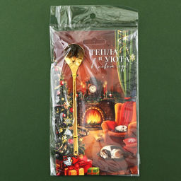 Ложка чайная новогодняя Тепла и уюта, h=14.8 см