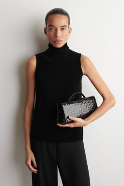 TOP DE CHENILLA SIN MANGAS CON CUELLO ALTO - H&m фото 2