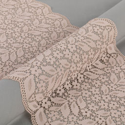 Кружево BLITZ эластичное 220 мм BLST-26 на бобине Турция слоновая кость(пудра)