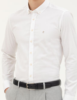 Beyaz Slim Fit Uzun Kollu G_mlek - Pierre cardin фото 6