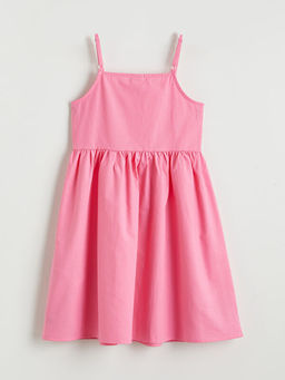 Kare Yaka ?p Ask?l? K?z ?ocuk Elbise