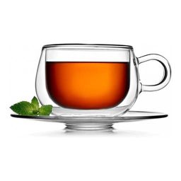 Чайная пара Walmer Viscount с двойными стенками, 0.23 л, цвет прозрачный