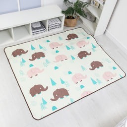 Игровой коврик для детей на фольгированной основе Слоник, размер 180х150x0,5 см, Крошка Я