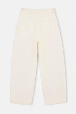 Trendyol Studio Ekru Dikis Detayl? Yuksek Bel Barrel Jeans TWOSS26JE00257 - Trendyolmilla фото 2