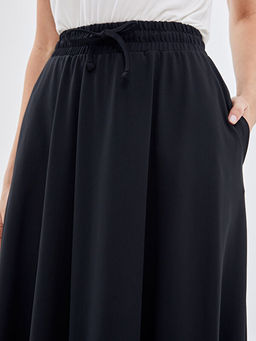 Kad?n Beli Lastikli D?z Etek