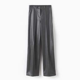 Брюки женские из экокожи MINAKU: Eco leather, цвет графит, размер 48