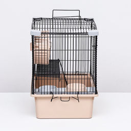 Клетка для грызунов Пижон №10, 2 этажа, разборная, 42 х 30 х 37см (+домик,колесо,миска), бежевая - Simaland фото 2
