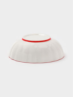 Салатник Botanica, 550 мл, 15×5.5 см, фарфор, белый, красный