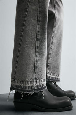 JEANS FLARE FIT ROTOS / Gris - Zara фото 15