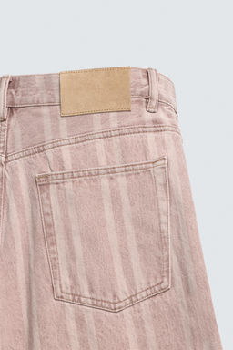 JEANS RELAXED FIT ESTAMPADO RAYAS / Rosa - Zara фото 10