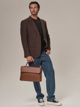 Мужская кожаная сумка Levi DBR 7115 коппер фото 5