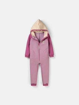Комбинезон с карманами Колор блок "Орхидея" утепленный