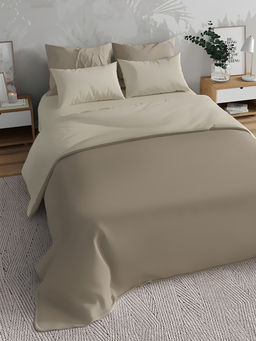 Постельное белье перкаль премиум - Меркури, цвет капучино Семейный (нав.70х70)