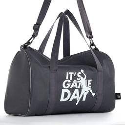 Сумка спортивная на молнии TEXTURA, с подкладкой, с длинным ремнём, маленький размер, серая