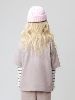 КР 302809/кофейный меланж к575 фуфайка (футболка) для дев - Crockid фото 3