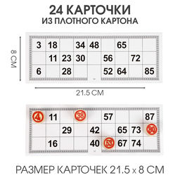 Русское лото настольная игра с фишками «Вояж», 9×24×12.5 см