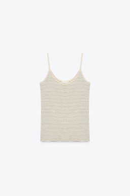 STRIPED RUSTIC T-SHIRT - Zara фото 6