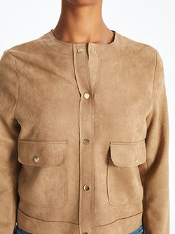 Bisiklet Yaka S?et G?r?n?ml? Kad?n Ceket