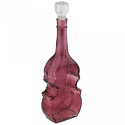 Графин-штоф стеклянный Скрипка 0,75л, 12,5х6,5х34см, малина (Россия)