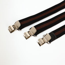 Подтяжки взрослые «Великан» для полных, ширина 3.8 см, чёрный/коричневый