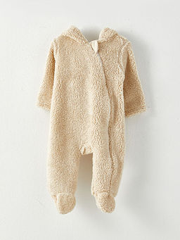 Kap??onlu Uzun Kollu K?z Bebek Pel?? Tulum