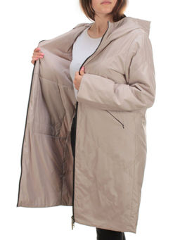 22098 BEIGE Куртка демисезонная двухсторонняя женская (80 гр. синтепон) - Фабричный китай фото 7