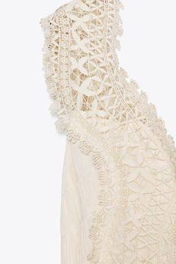 COMBINED LACE CAMISOLE DRESS - Zara фото 8