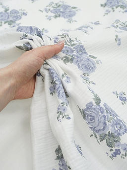 Муслин двухслойный с эф.жатости Марета цв.белый, ш.1.35м, хл-100%, 120гр/м.кв - Купава фото 4