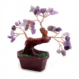 Дерево счастья с камнями Аметист - символ любви, верности и счастья между влюбленными 11см - Сандаловый дом фото 3